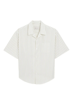 AMI Paris striped-pattern revere-collar shirt - White