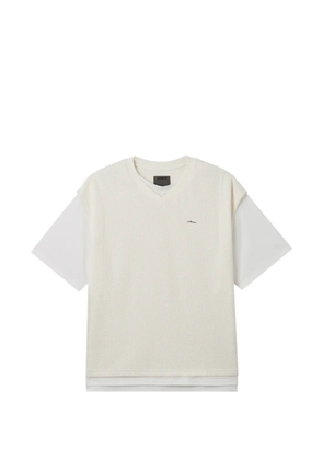 Musium Div. V-neck waffle vest - White