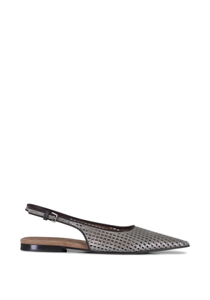 Brunello Cucinelli slingback perforated ballet flats - Gold