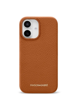MAISON de SABRÉ iPhone 16 leather phone case - Brown