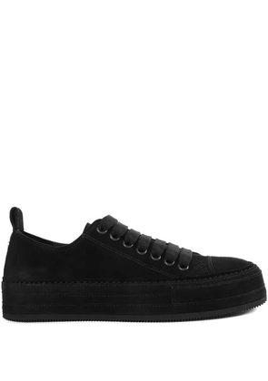 Ann Demeulemeester suede lace-up sneakers - Black