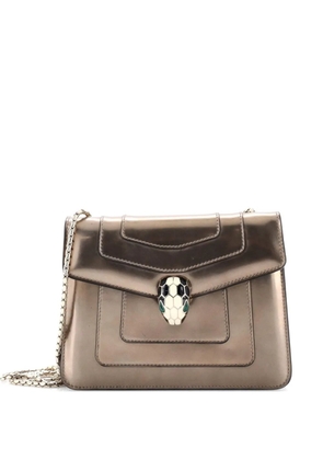 Bvlgari Pre-Owned Serpenti Forever Square Metallic Leather Small shoulder bag - Gold