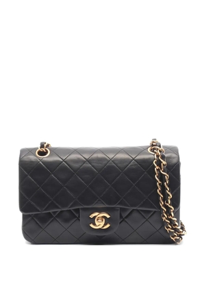 CHANEL Pre-Owned Double Flap quilted chain leather shoulder bag - Black