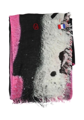 TALKING WALLS Ela fluor frayed scarf - Pink