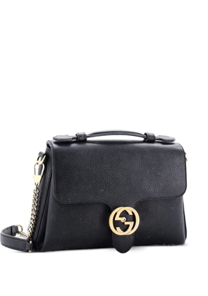 Gucci Pre-Owned Interlocking Top Handle Bag Leather Small shoulder bag - Black