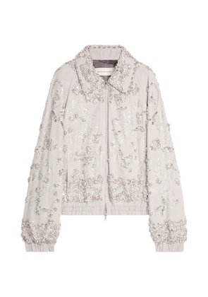 DRIES VAN NOTEN embroidered cotton jacket - Grey