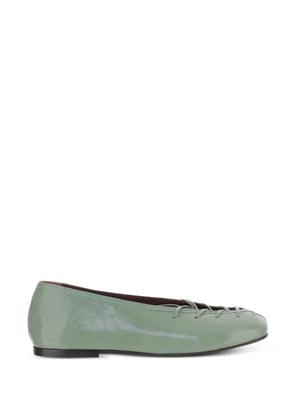 ALOHAS leather flat pumps - Green