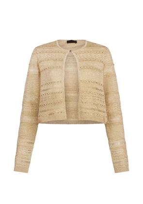 LIU JO openwork button cardigan - Neutrals