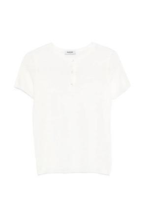 base button T-shirt - White