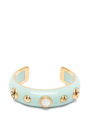 Aurelie Bidermann Dysie turquoise flower detail bracelet - Gold