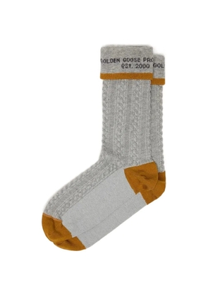 Golden Goose cable-knit ribbed socks - Grey