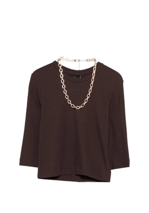 PINKO logo-detail T-shirt set - Brown