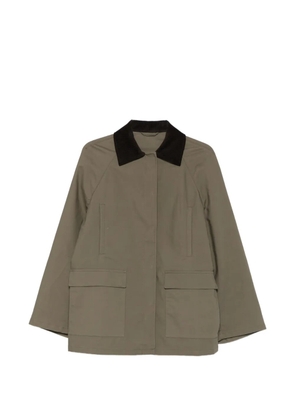TOTEME corduroy-collar coat - Green