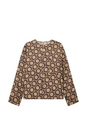 Emporio Armani patterned cardigan - Brown