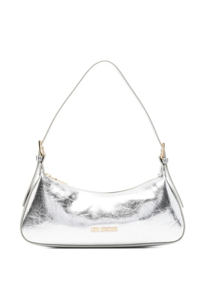 Love Moschino logo detail shoulder bag - Silver