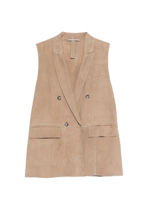 The Jackie Leathers Lanai double-breasted gilet - Neutrals