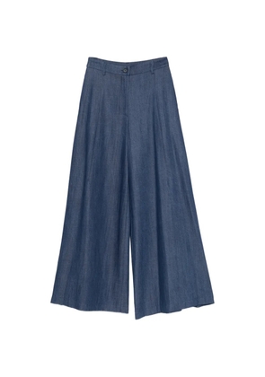 IMPERIAL belt-loop palazzo pants - Blue