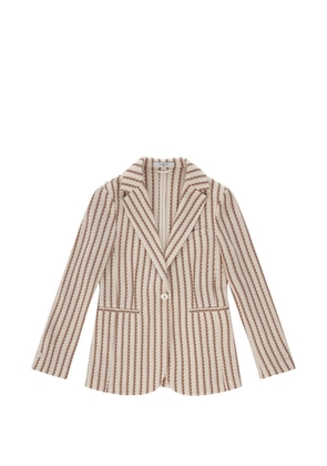 Circolo 1901 striped single-breasted blazer - Neutrals