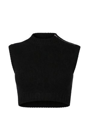 Max Mara ribbed zip top - Black