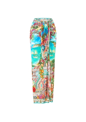 Camilla Meet Me In Mallorca Multi long multi wear sarong - Blue