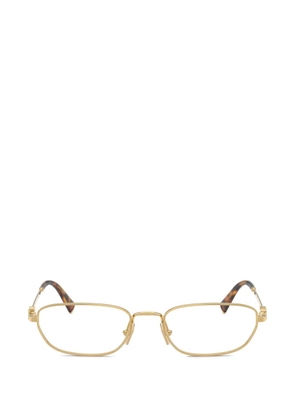 Miu Miu Eyewear geometric-frame tortoiseshell glasses - Gold