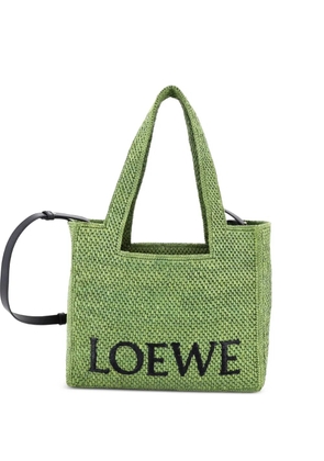 Loewe Pre-Owned Paula's Ibiza Logo Convertible Raffia Medium tote bag - Green