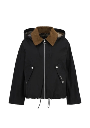 Barbour corduroy collar hooded jacket - Black