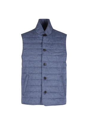 Seventy button quilted jacket - Blue