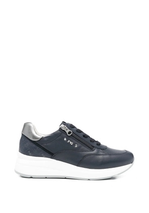NERO GIARDINI zip-detail leather sneakers - Blue