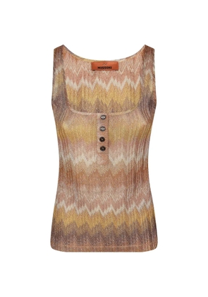 Missoni button-front chevron top - Yellow