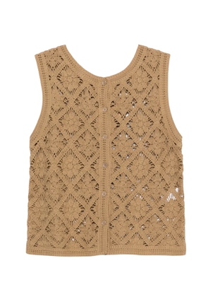 YERSE floral crochet cardigan - Green