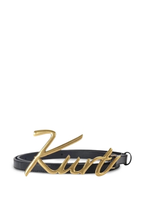 Kurt Geiger London metal-logo belt - Black