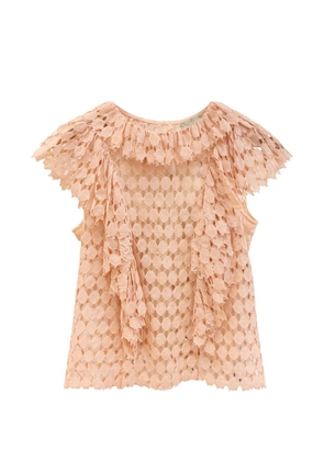 Ulla Johnson lace ruffled top - Pink