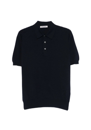 Fileria textured button polo shirt - Blue
