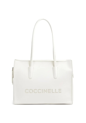 Coccinelle rectangular shape shoulder bag - White