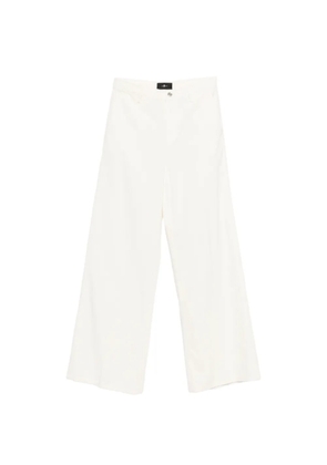 Seven button-fastening wide-leg jeans - White