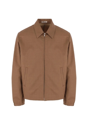 Auralee zip-up wool jacket - Brown