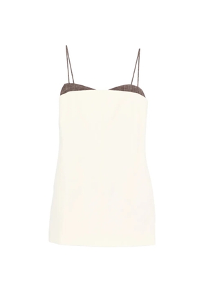 ENTIRE STUDIOS adjustable-strap panel mini dress - Neutrals