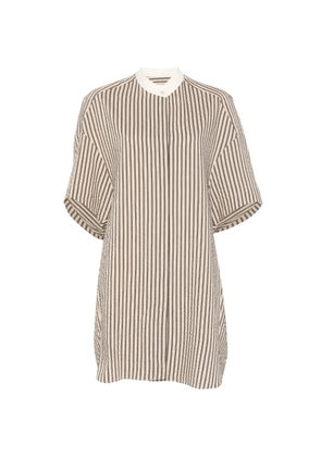 Alysi striped dress - Neutrals