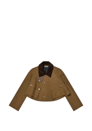 JW Anderson corduroy collar cropped jacket - Brown