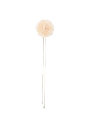 Max Mara Mxario flower brooches - Neutrals