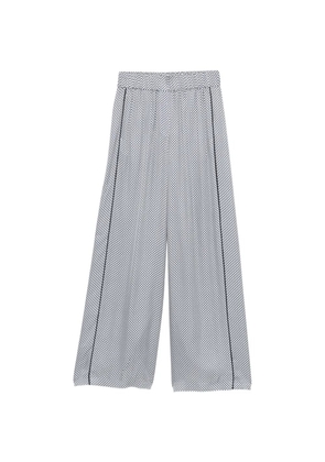 Peserico patterned side stripe trousers - White