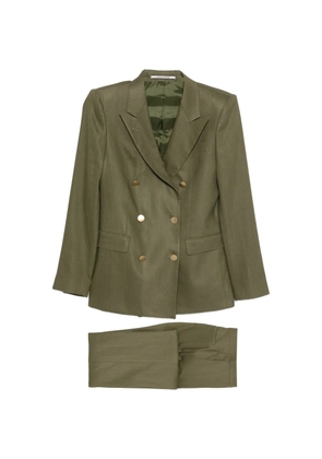 Tagliatore pinstriped double-breasted suit - Green
