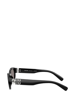 Miu Miu Eyewear geometric-frame logo sunglasses - Black
