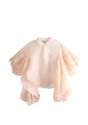 Comme Des Garçons Comme Des Garçons puff-sleeve blouse - Neutrals