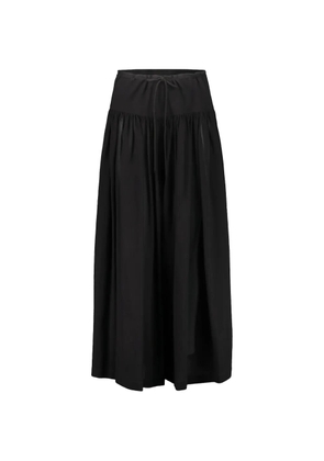 The Row drawstring wide-leg trousers - Black