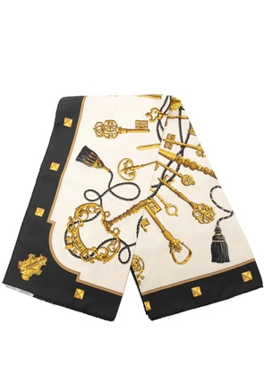 Hermès Pre-Owned 20th Century Les Cles Silk Scarf 90 scarves - Black