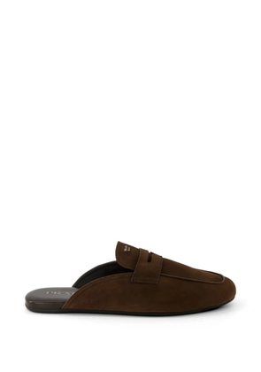 Prada round-toe suede mules - Brown