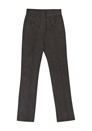 Callipygian yoke straight-leg trousers - Black