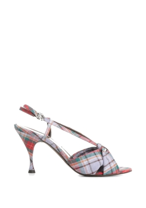 Vivienne Westwood Marilyn plaid knot sandals - Purple